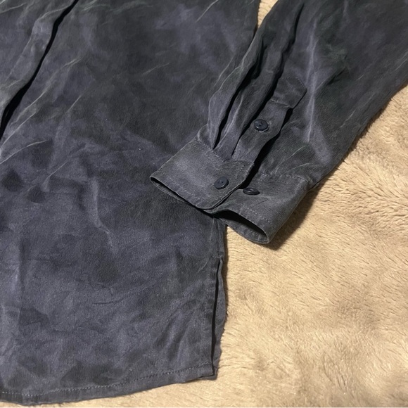 Lunya Asymmetrical Button Down Silk Pajama Top - Picture 4 of 5